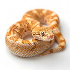 Fototapeta premium Orange Snake Coiled Up