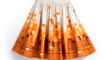 orange skirt on a white
