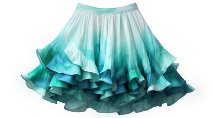 blue skirt isolated on white