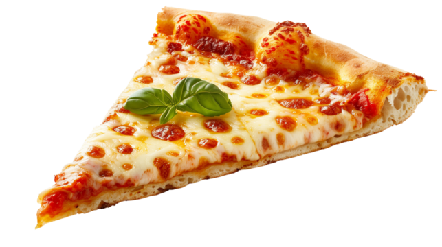 slice of pizza on png background 