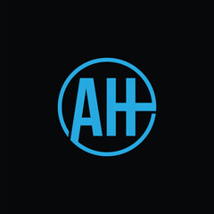 AH logo design vector template