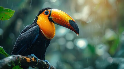 Fototapeta premium toucan in the amazon rainforest