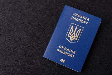 Biometric Ukrainian passport, flight tickets and money