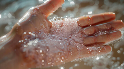 Fototapeta premium Gleaming Clean: Handwashing Mastery