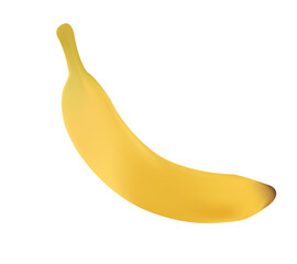 Realistic Yellow Banana Vector Illustration 