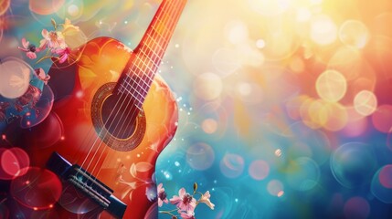 Naklejka premium international music day background concept with space area for text