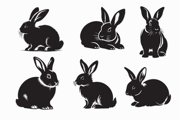Rabbit silhouette vector illustration.eps