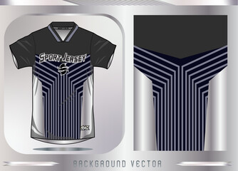 Background vector, jersey sport shirt template design for soccer Sport, basket ball, running uniform in front view, Shirt mockup Vector, design very simple and easy to custom