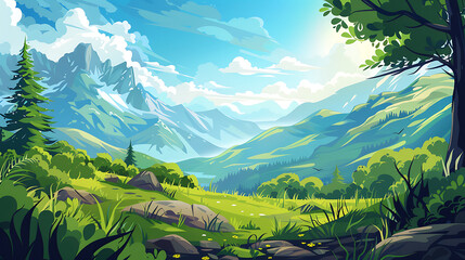 flat landscape illustration