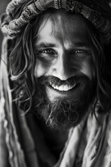 Happy Jesus smiling