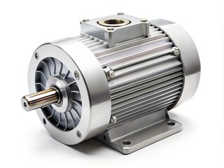 Drehstrommotor - Elektromotor vor weißem Hintergrund - isoliert - Antriebstechnik und Elektrotechnik