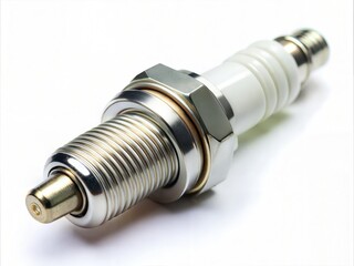 Z&uuml;ndkerze vor wei&szlig;em Hintergrund