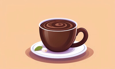 Obraz premium Tasse de chocolat chaud