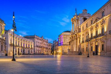 Fototapeta premium Syracuse, Sicily at the Historic Cathedral