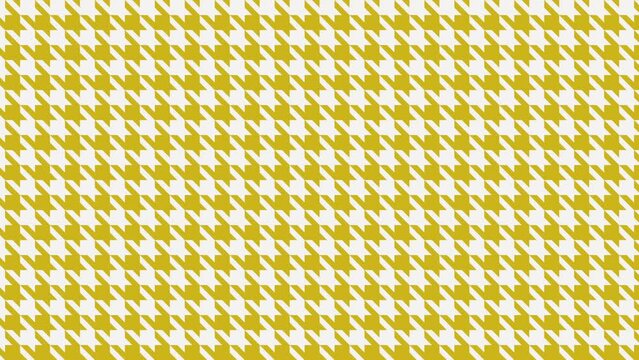 千鳥格子柄をあしらった斜めスクロールループ背景(黄)	