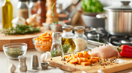 Sun-Drenched Kitchen Filled with Natural Produce