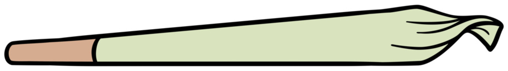 Marijuana Joint | Smoking Weed | Cannabis Vector Illustration | Ganja Cigarette