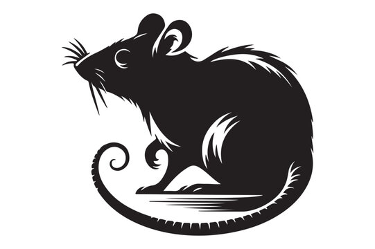 recommend clip art: Mouse and rat, isolated mice animals set. Cute rodent characters in different poses on white background, little house pets, simple graphic. Zodiac 
