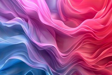 Obraz premium Vibrant Flow, Abstract Composition with Colorful Waves and Shapes, Creating Dynamic Artistic Expression