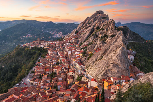 Pietrapertosa, Italy Townscape at Dusk