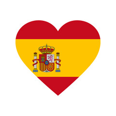 Spain flag in heart shape