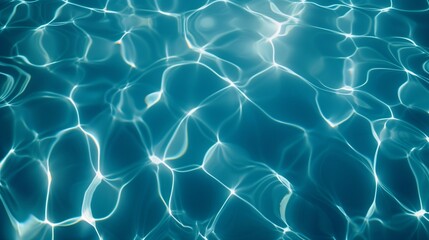Obraz premium dark blue swimming pool background from above