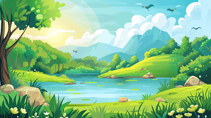 nature and landscape illustration