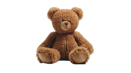 Obraz premium Adorable Fluffy Teddy Bear with Round Ears and Plush Fur on Transparent Background