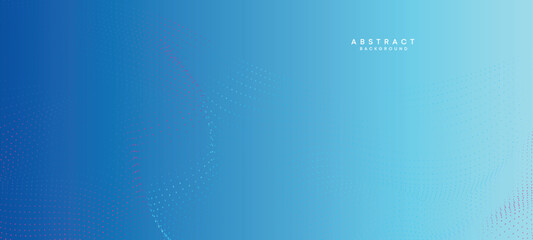 Abstract Navy Blue, Green Gradient Flowing Dot Waving Particle Geometric Technology Background. Sky Blue, Teal, Ocean Gradient Futuristic Dotted Wave Background For Science, cover, website, header