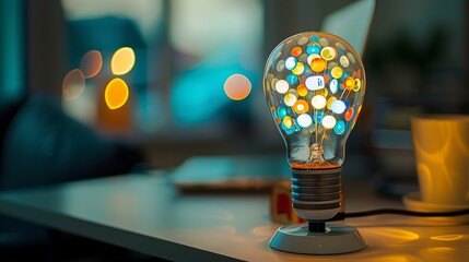 The concept of social media marketing is depicted through a realistic 3D rendering.