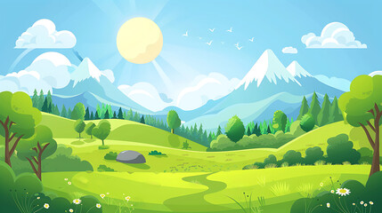Obraz premium landscape illustration