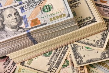 Paper money lot of dollar banknotes © ElenaR