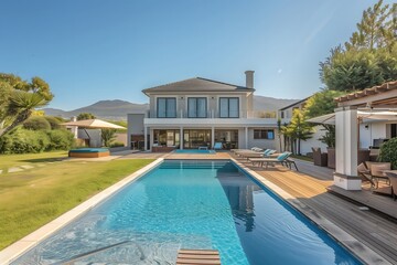 Luxurious Modern Villa with Stunning Pool and Scenic Mountain Views