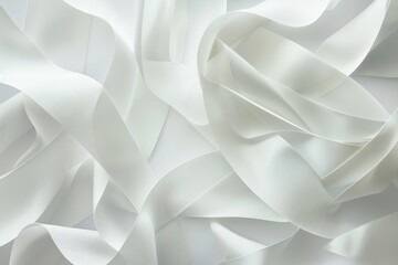 A close-up shot of a piece of white fabric with intricate details and textures