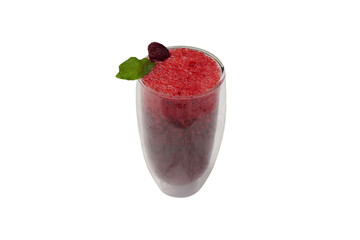 red beetroot smoothie, isolation on white background