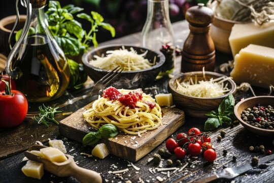 A variety of dishes on display at a food festival or market