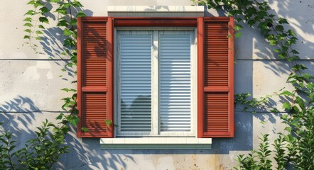Window Shutter Roller Illustration for Home Exterior Design