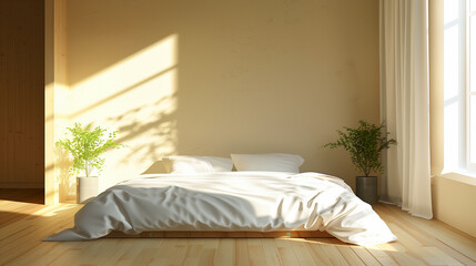 3D render of bedroom