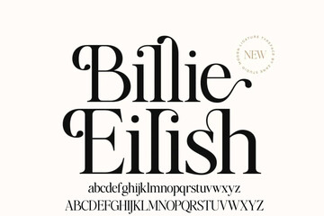 Luxury alphabet letters font. Typography elegant wedding classic lettering serif fonts decorative vintage retro. vector illustration