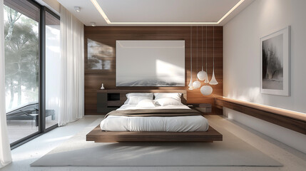 3D render of bedroom
