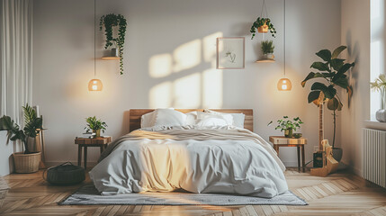 3D render of bedroom