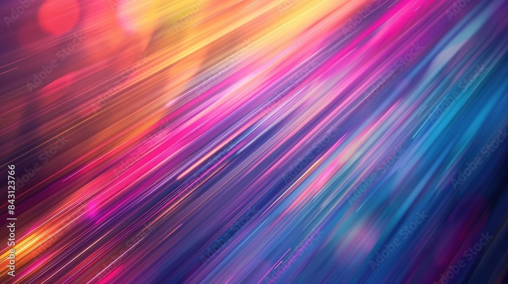 Poster abstract artistic background with colorful soft light gradients and blurred linear motion