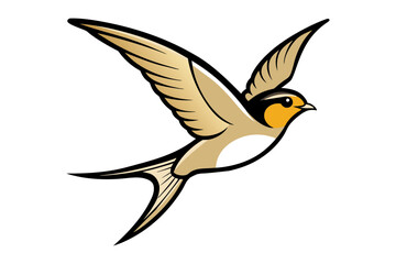 Obraz premium Barn Swallow different style vector illustration line art 