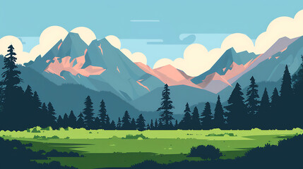 flat landscape illustration