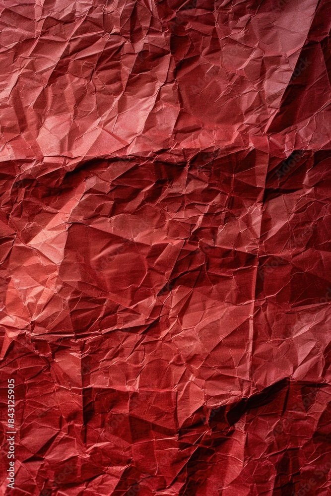 Aufkleber close-up shot of a piece of red paper with intricate details