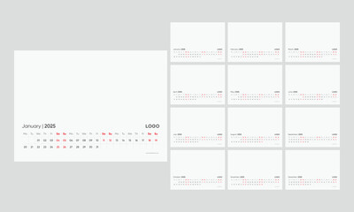 desk calendar design 2025. 2025 calendar. calendar 2025 template