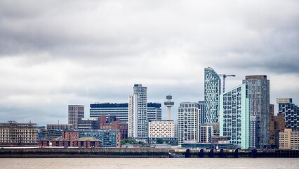 Modern Architecture  by the Mersey River