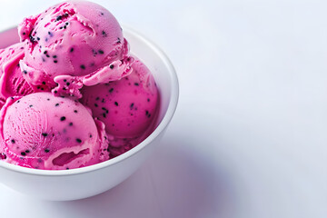 sweet, creamy dragon fruit ice cream. generative ai