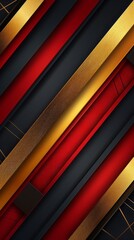 Obraz premium Luxurious Gold, Red, and Black Diagonal Layers