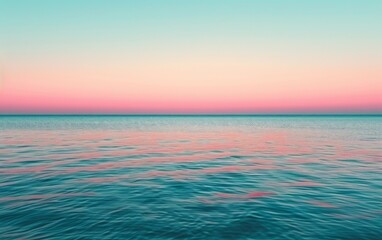 Obraz premium Serene Pastel Gradient Blending Across the Tranquil Ocean Horizon
